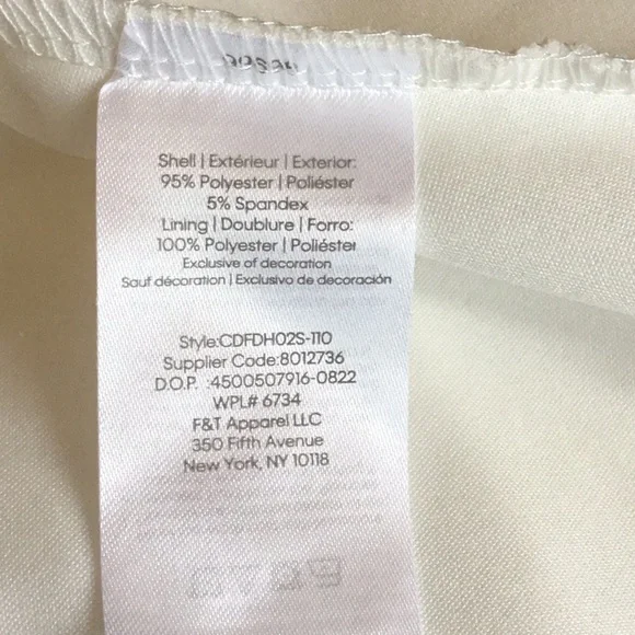 Calvin Klein White Illusion Mesh Bow Front Dress - Picture 5 of 6